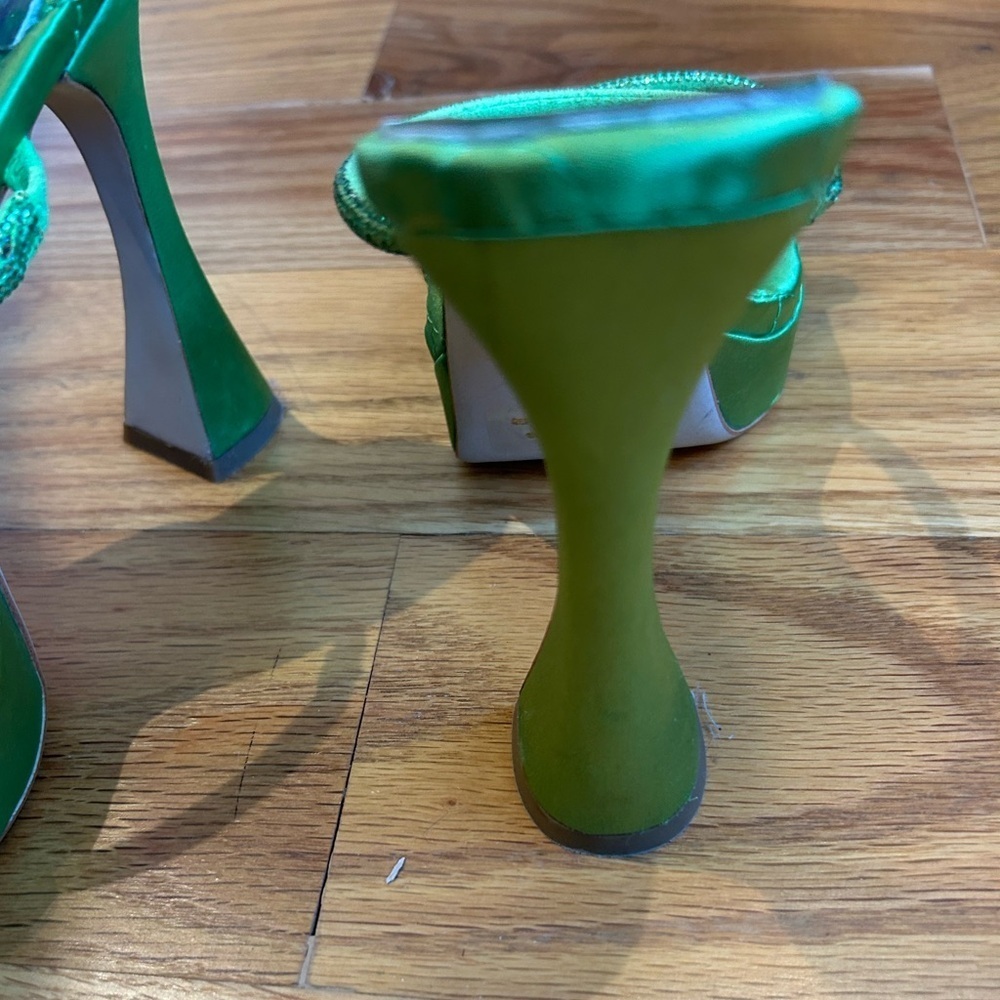 Jeffrey Campbell Rhinestone Lime Green Heels 👠 - Picture 4 of 6
